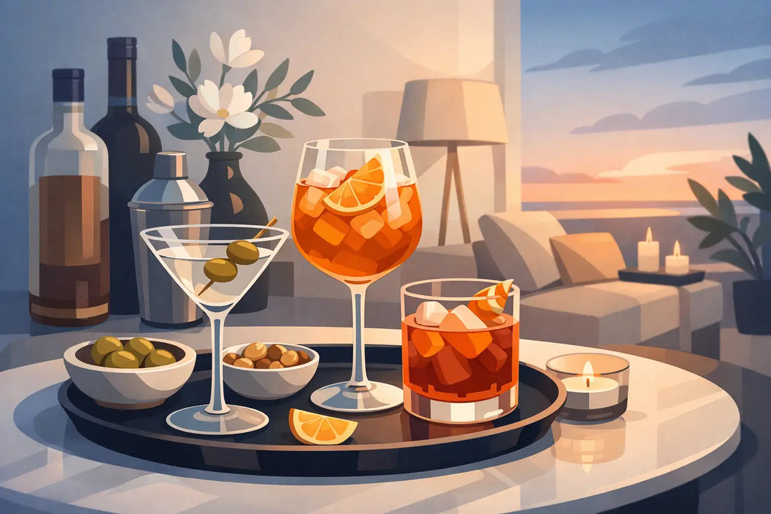 Idee cocktail per aperitivo elegante a casa