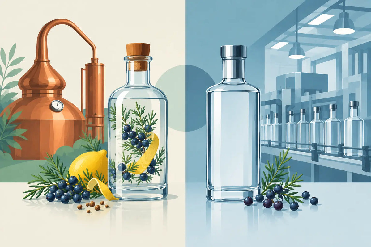 Gin artigianale versus gin industriale