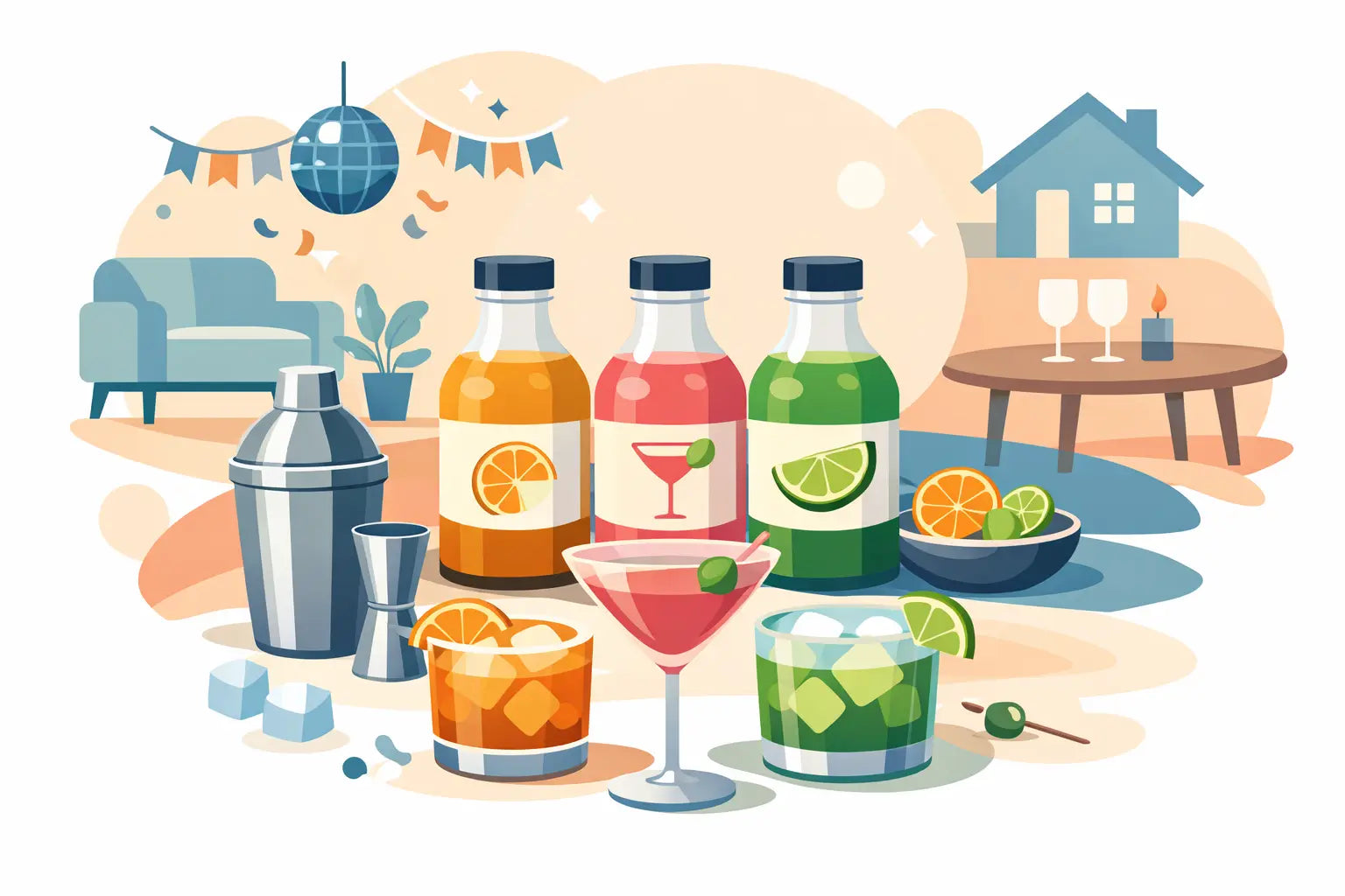 Cocktail già bilanciati per eventi domestici
