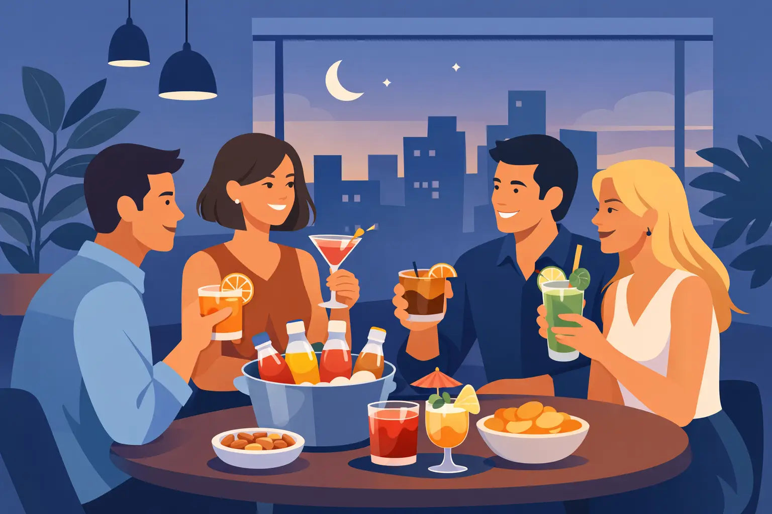 Serata tra amici con cocktail pronti: come farla bene