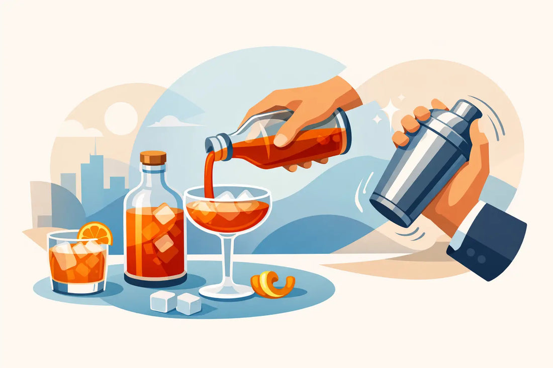 Servire e agitare un cocktail imbottigliato