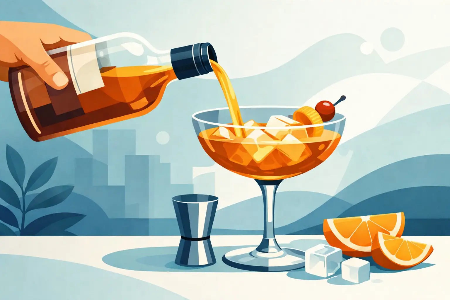 Come versare cocktail già miscelati bene