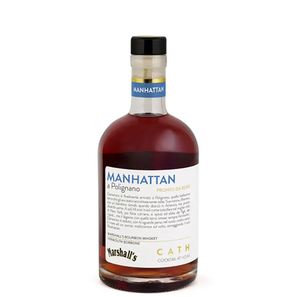 Bottiglia Manhattan pronto da bere, cocktail italiano con bourbon e vermouth, CATH Cocktail at Home