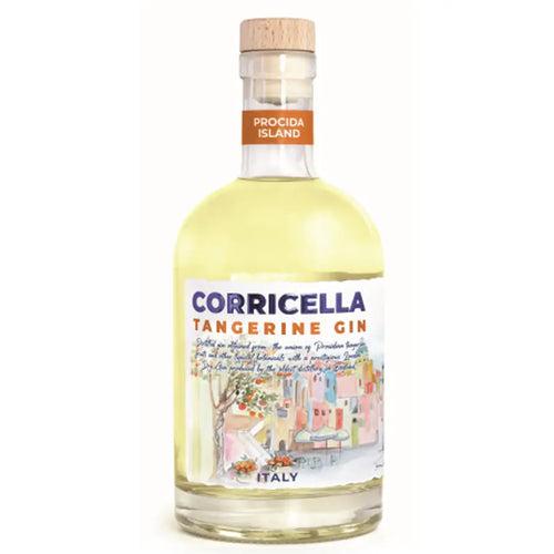 Corricella Tangerine Gin, distillato italiano con agrumi, perfetto per cocktail premium a casa